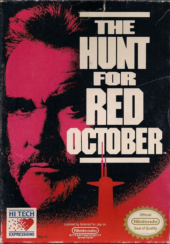 Hunt for Red October box art for NES
